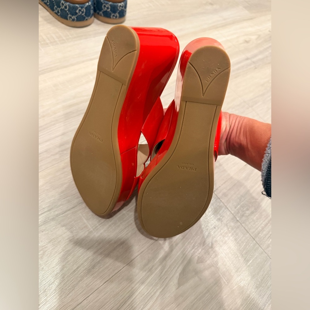 Prada Patent Leather Wedges - Picture 2 of 9
